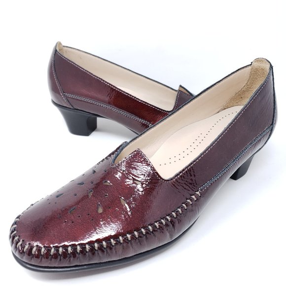 SAS Shoes - SAS Loafer Pumps 8.5 N Burgundy Cut Out Patent